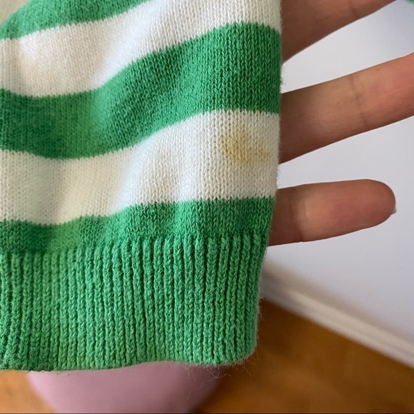 GAP GREEN & WHITE STRIPED CARDIGAN - Picture 10 of 10